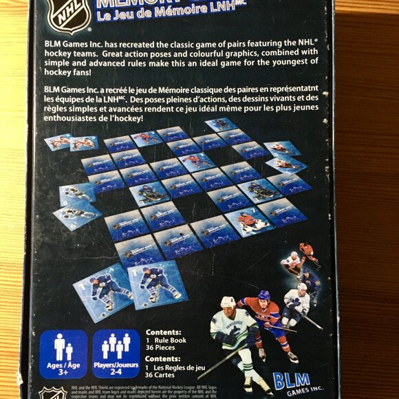 NHL Memory  Card Game, NHL a Classic Family Game, Card Game for Friends + Family - Picture 6 of 10